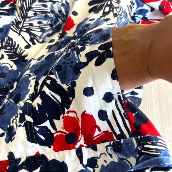 NWT Vibrant Beaded Floral Jacket Size PL - Picture 4 of 6